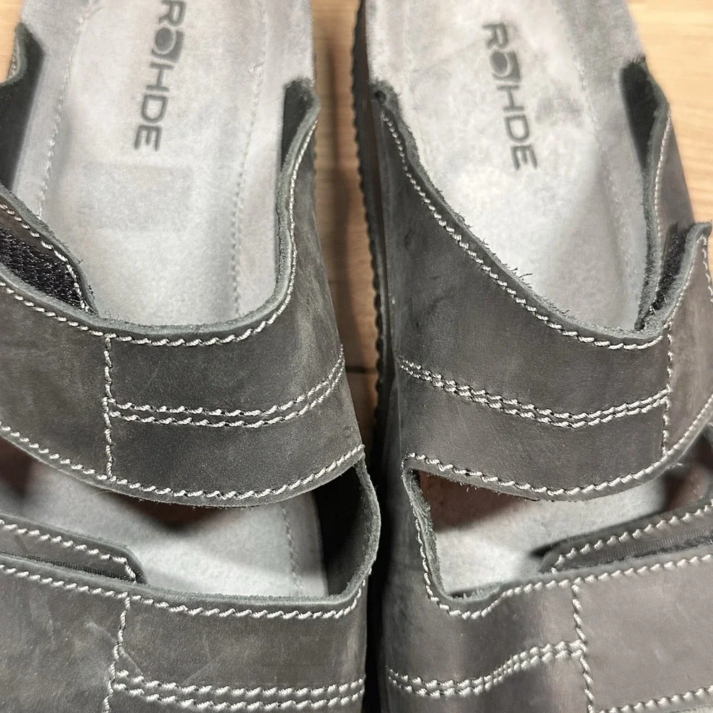 Rohde shoes size 47 13 Herren Pantolette Pantoletten slide Clogs gray 1987 - Picture 6 of 6